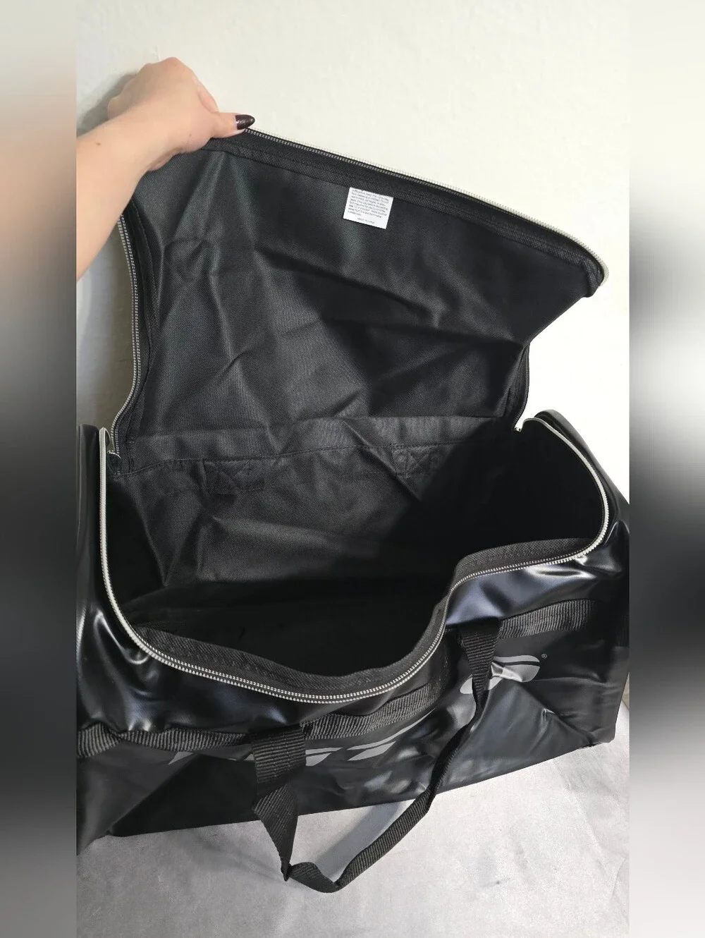 Nitto Black Vinyl Travel Duffel Bag